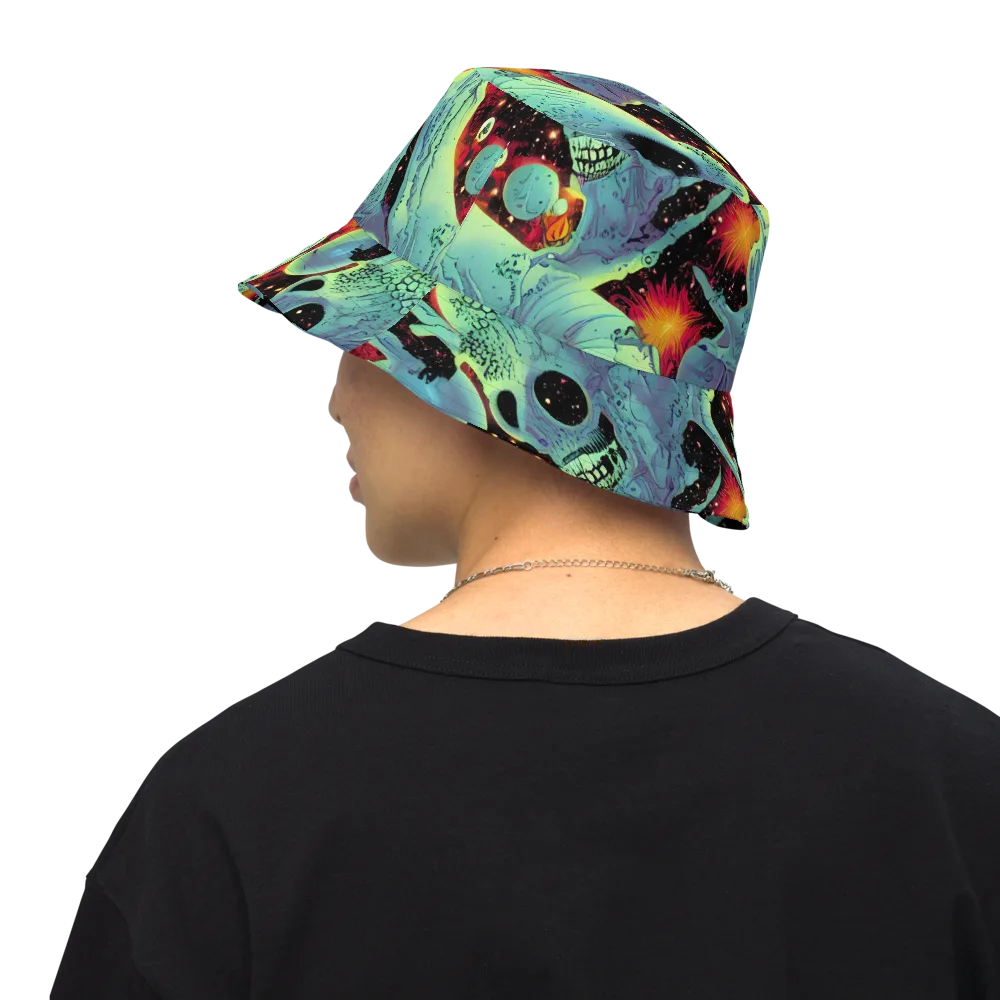 Galactic Grotesque on Reversible Bucket Hat — Back Inside