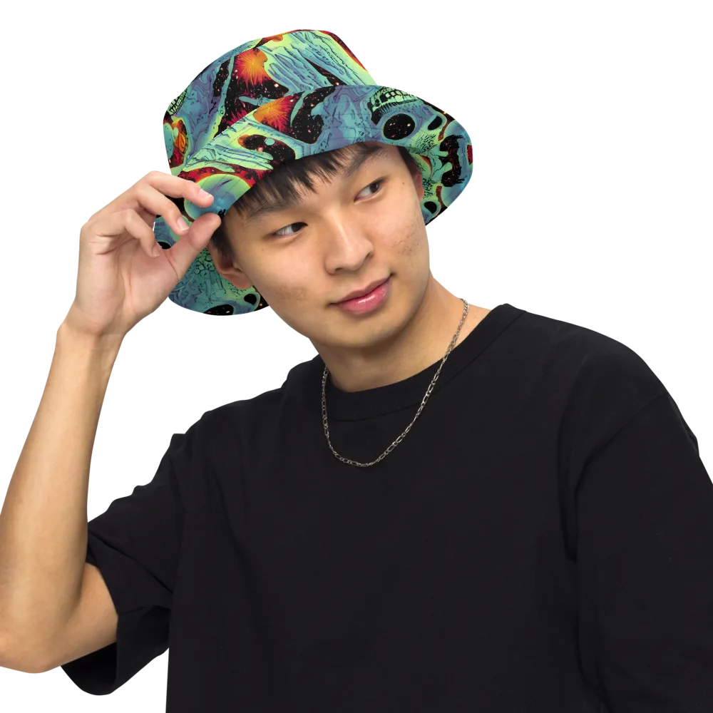 Galactic Grotesque on Reversible Bucket Hat — Front Inside