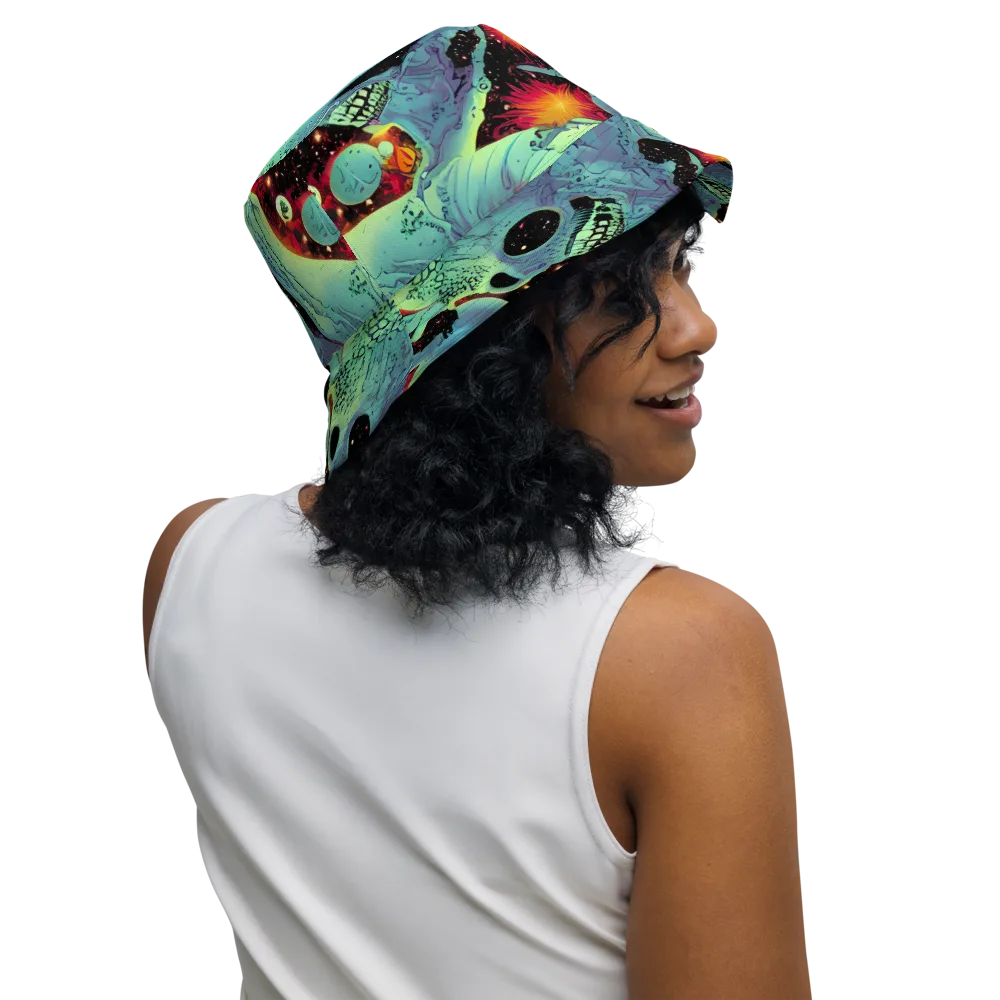 Galactic Grotesque on Reversible Bucket Hat — Right Outside