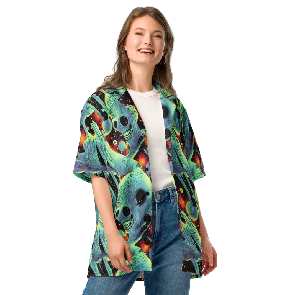 Galactic Grotesque on Button Shirt — Front