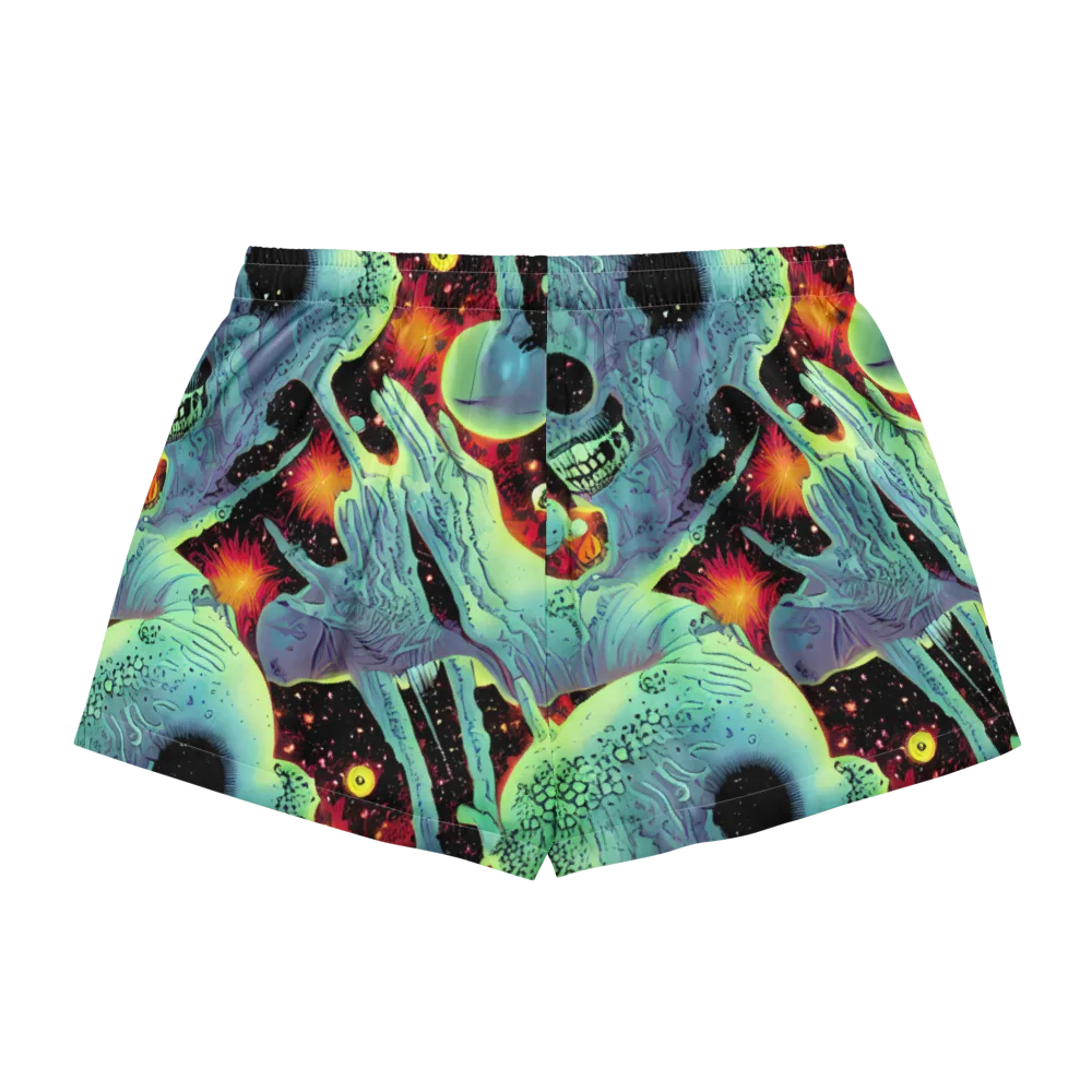 Galactic Grotesque on Women's Pajama Shorts — Back