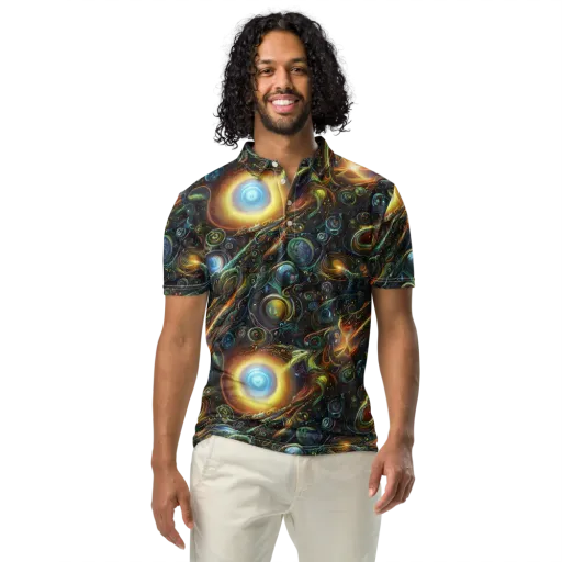 Ferez Vortex on a Men's Slim Fit Polo Shirt