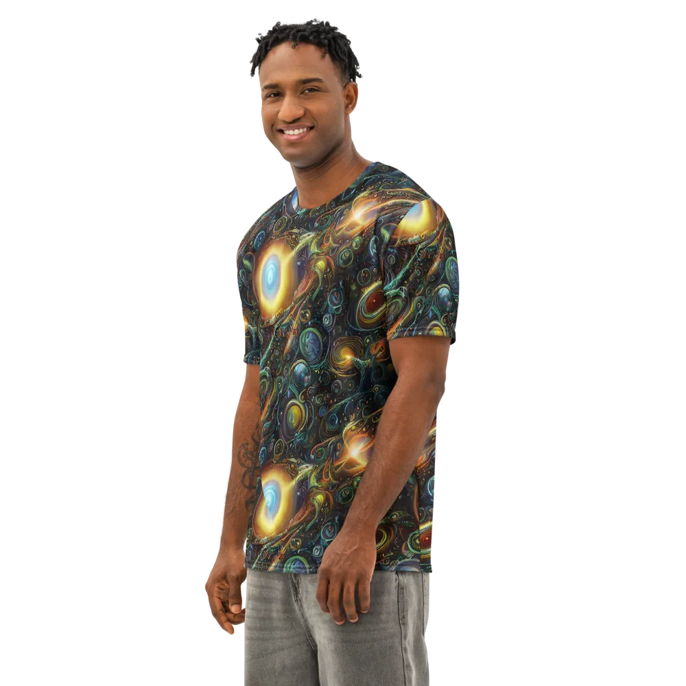 Ferez Vortex on Men's Cotton Crew Neck T-Shirt — Left Front
