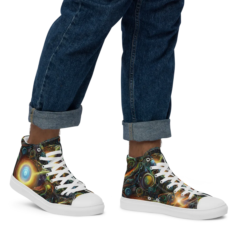 Ferez Vortex on Men's High Top Canvas Shoes — Right