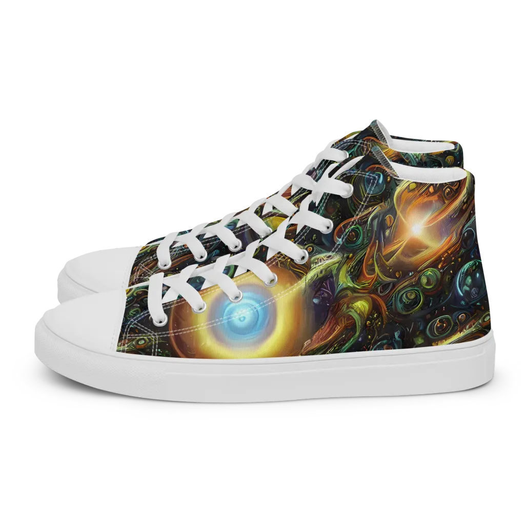 Ferez Vortex on Women's High Top Canvas Shoes — Left