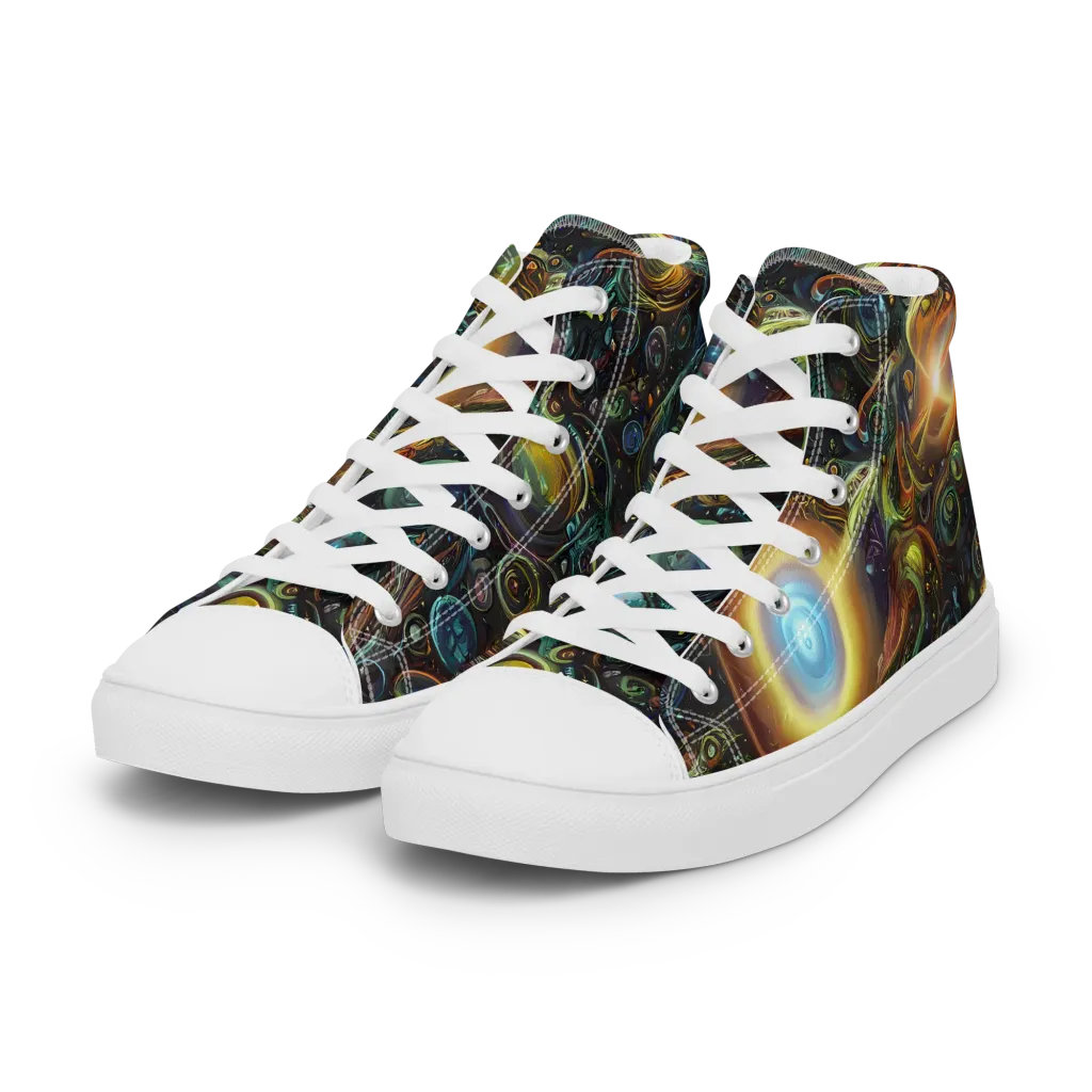 Ferez Vortex on Women's High Top Canvas Shoes — Left Front