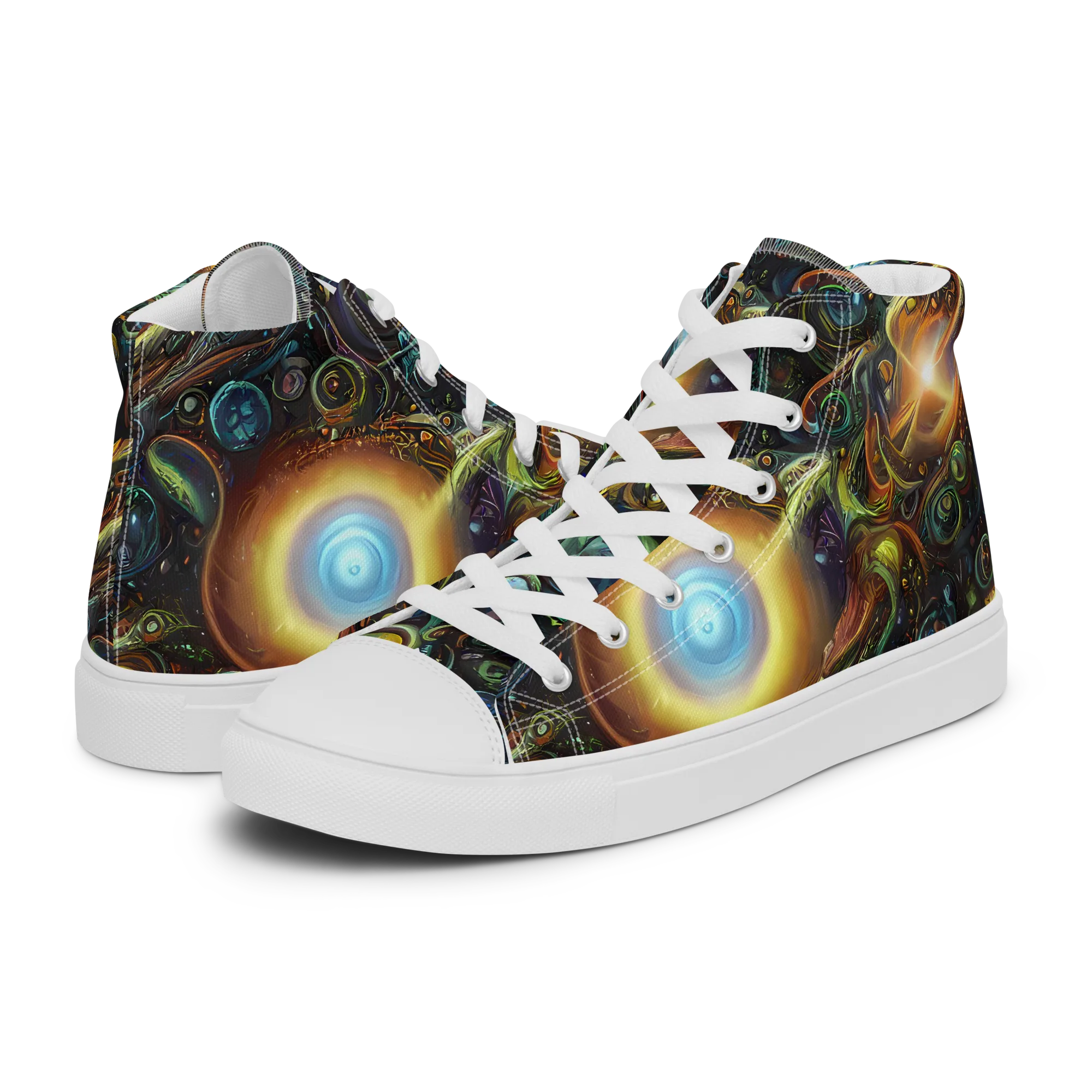 Ferez Vortex on Women's High Top Canvas Shoes — Left