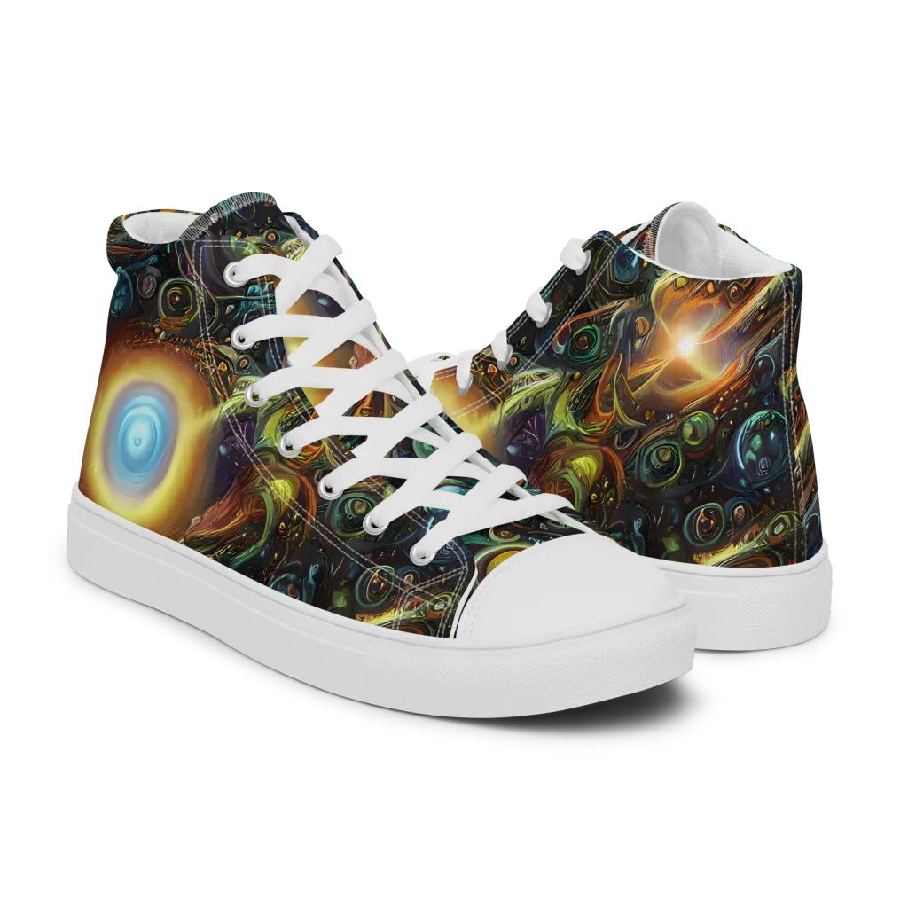 Ferez Vortex on Women's High Top Canvas Shoes — Right