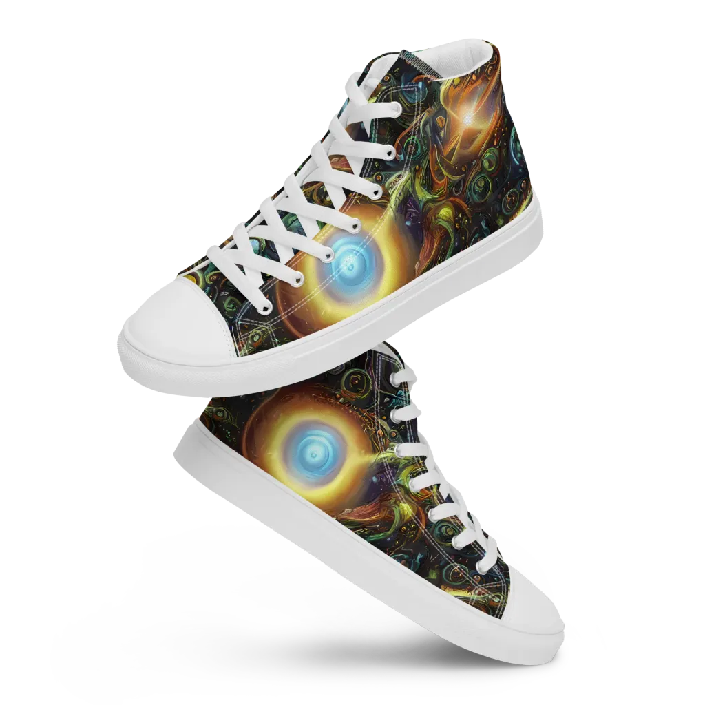 Ferez Vortex on Women's High Top Canvas Shoes — Front