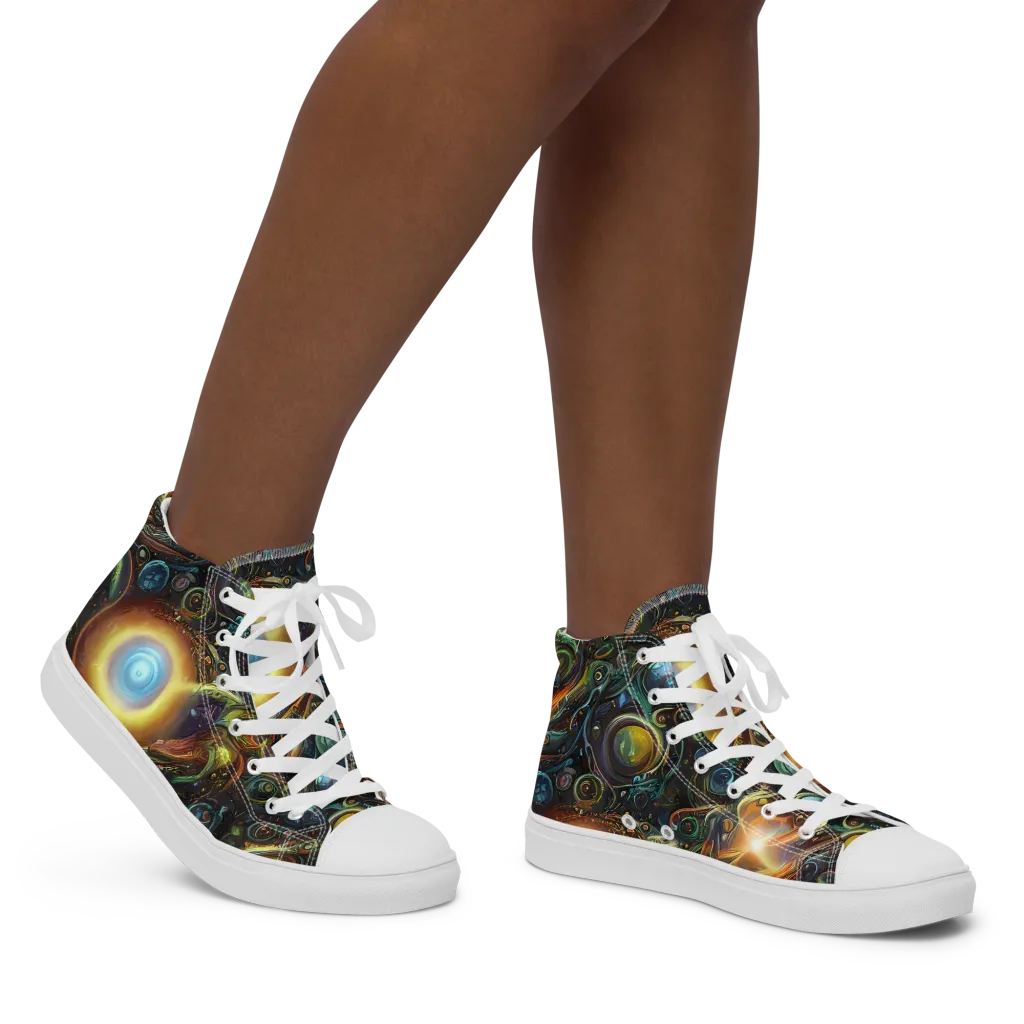 Ferez Vortex on Women's High Top Canvas Shoes — Right