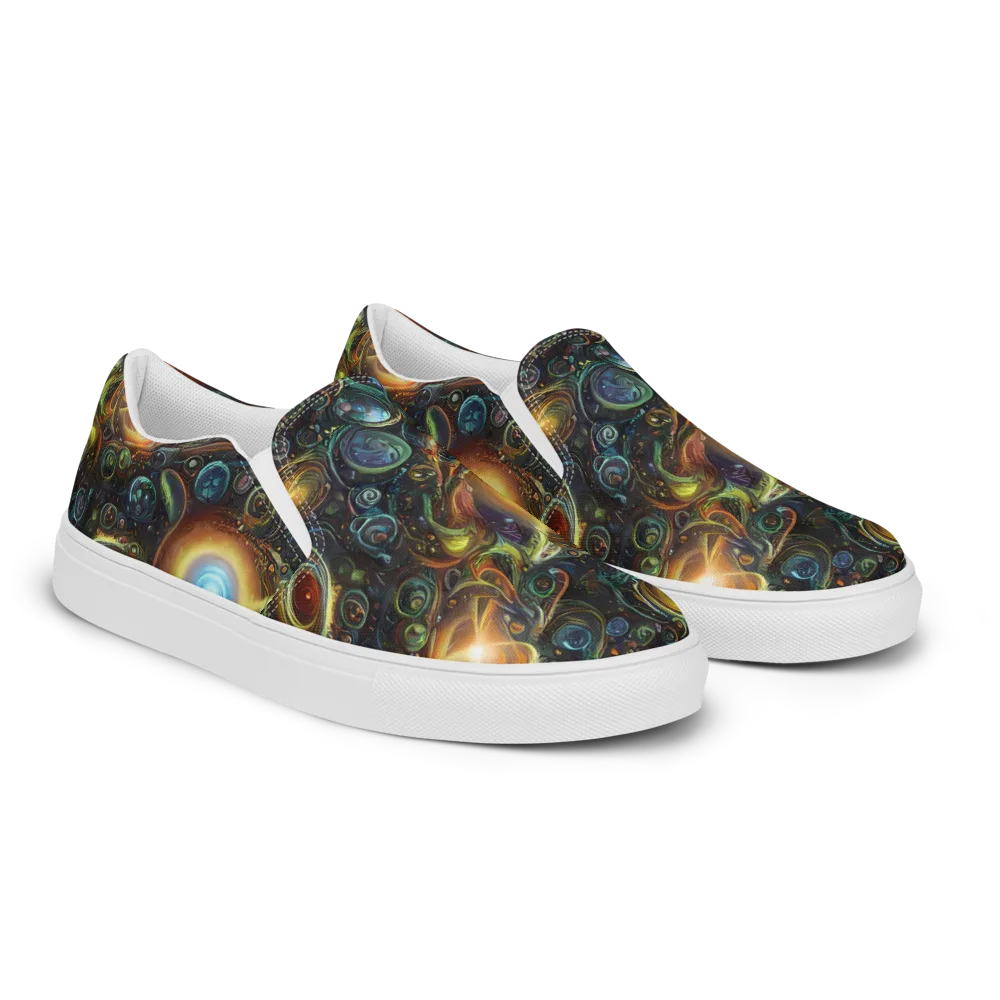 Ferez Vortex on Men's Slip-On Canvas Shoes — Right Front