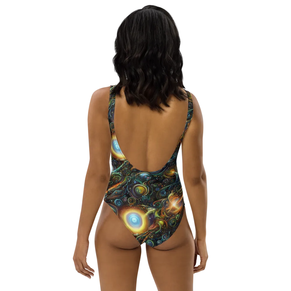 Ferez Vortex on One-Piece Swimsuit — Back