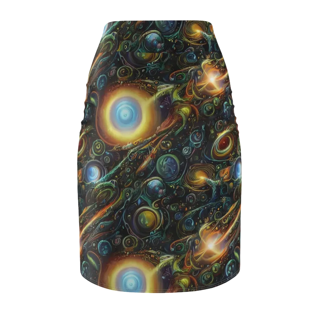 Ferez Vortex on Pencil Skirt — Back