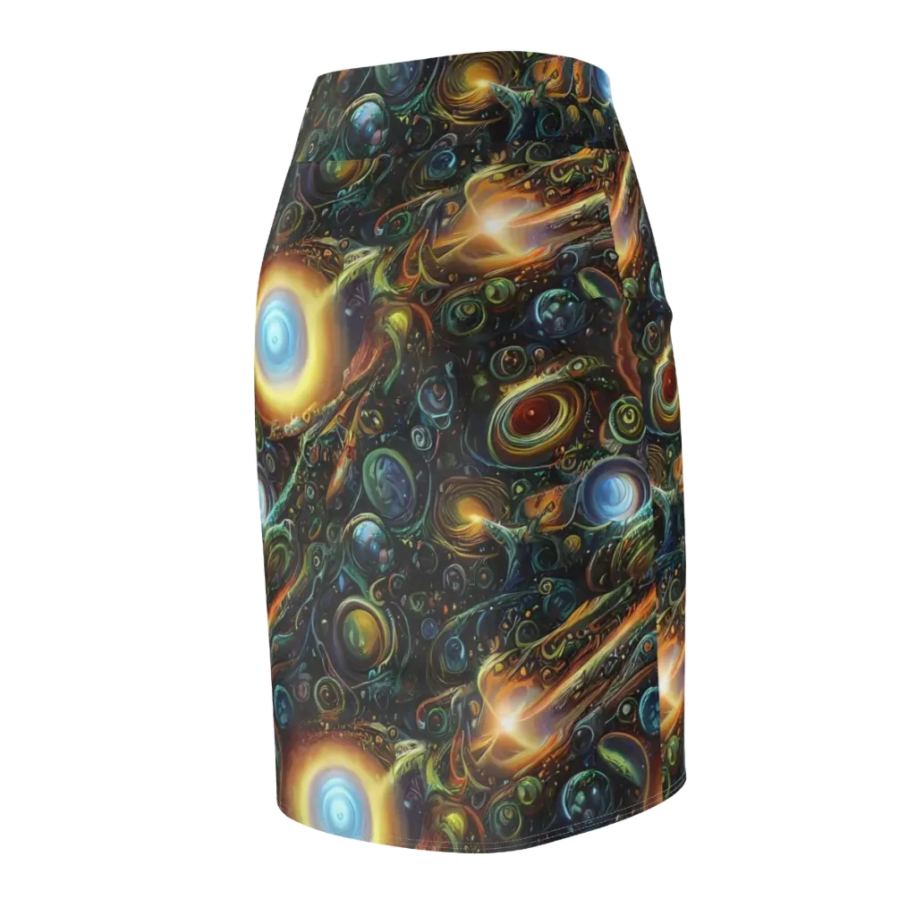 Ferez Vortex on Pencil Skirt — Back Side