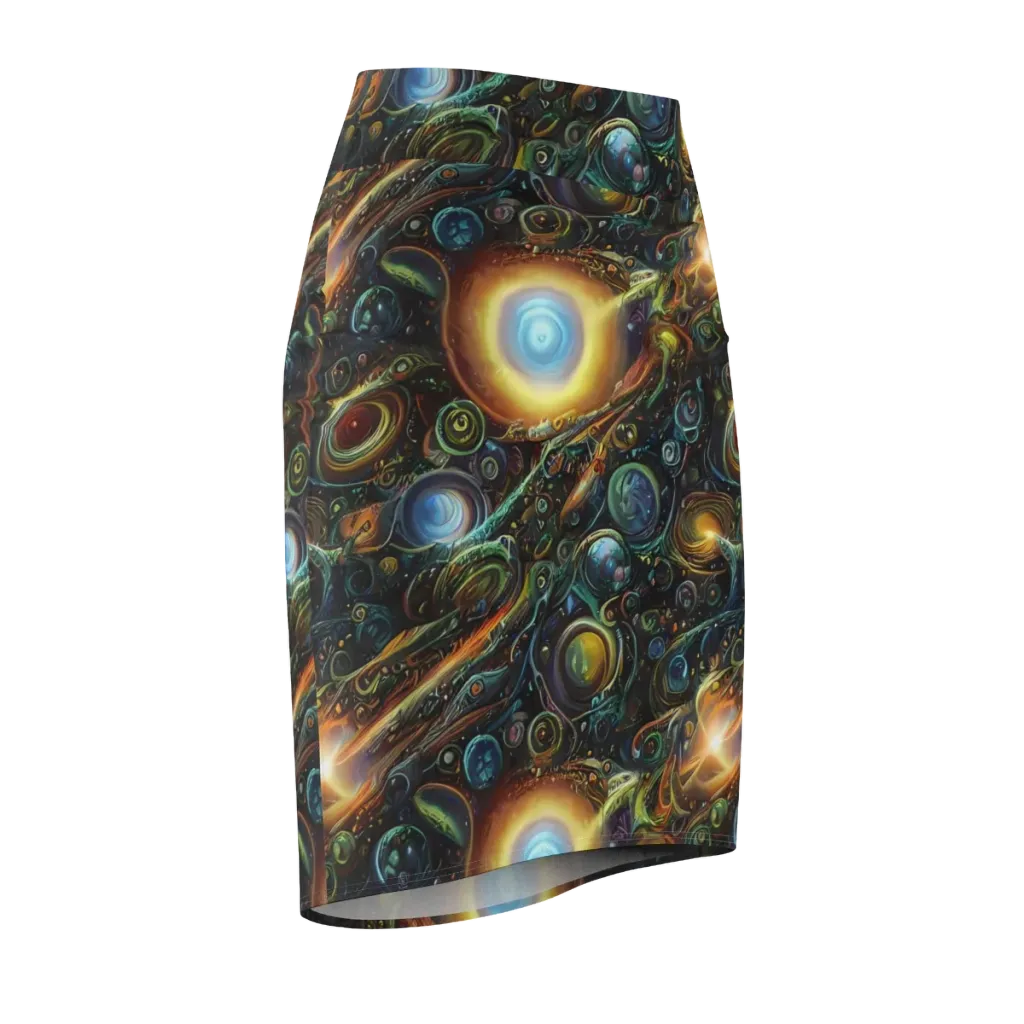 Ferez Vortex on Pencil Skirt — Front Side