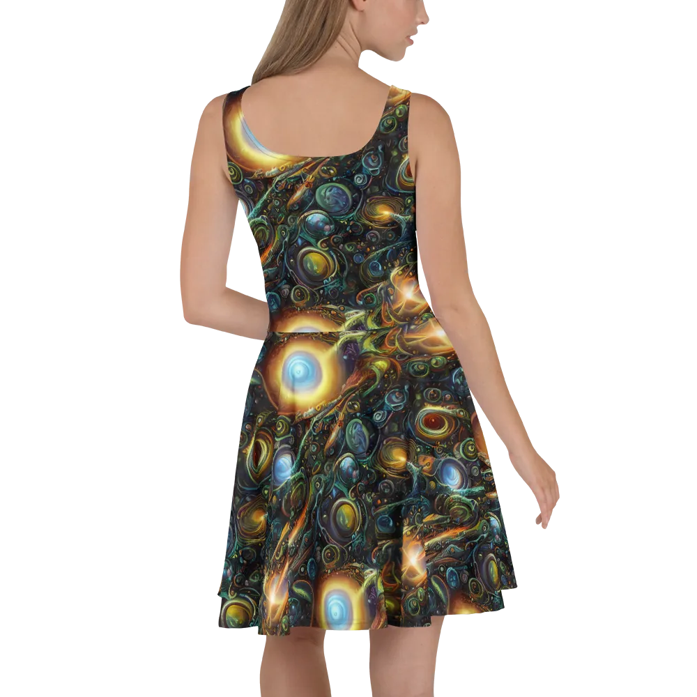 Ferez Vortex on Skater Dress — Back