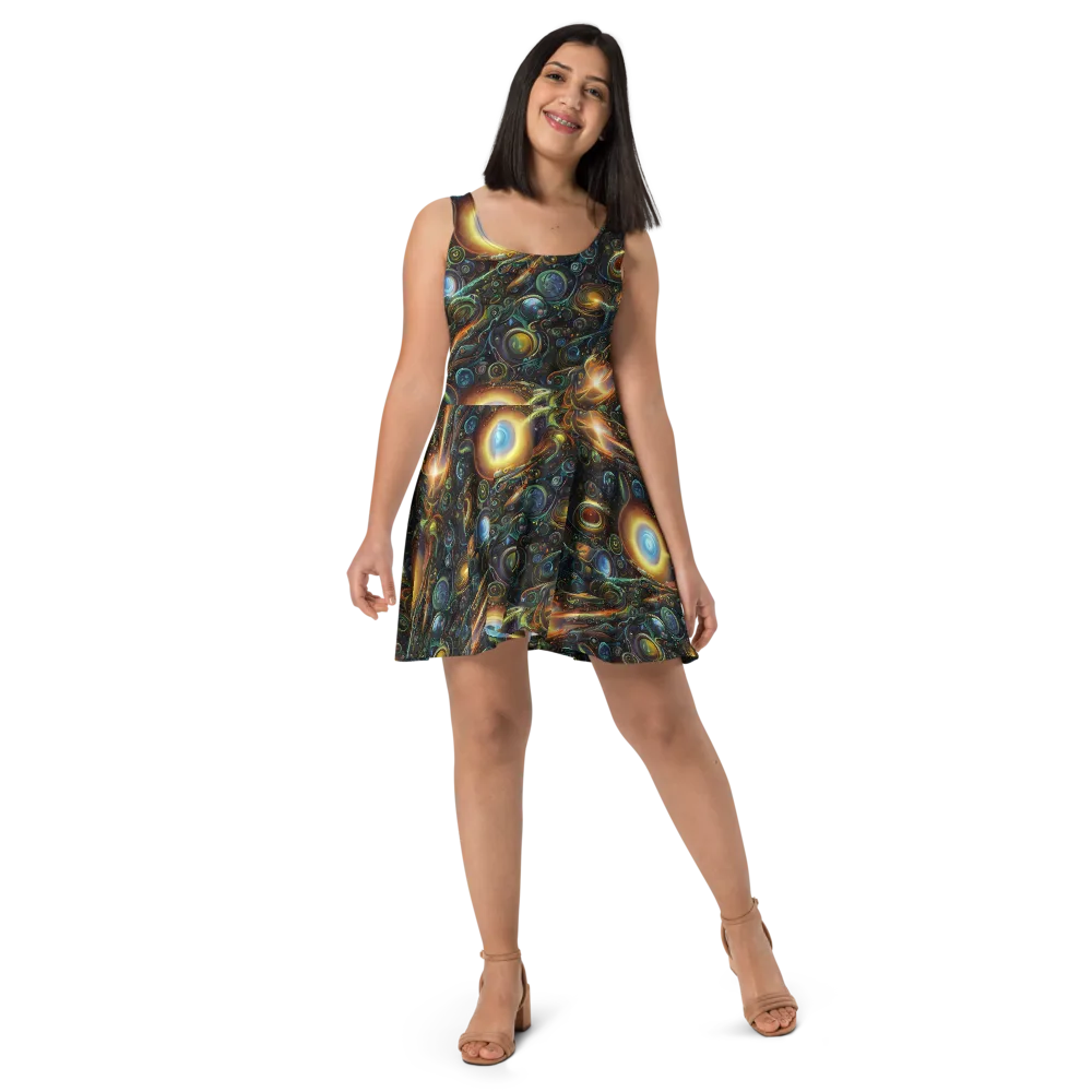 Ferez Vortex on Skater Dress — Front