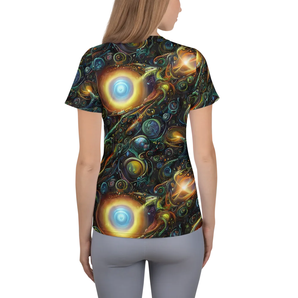 Ferez Vortex on Women's Athletic T-Shirt — Back