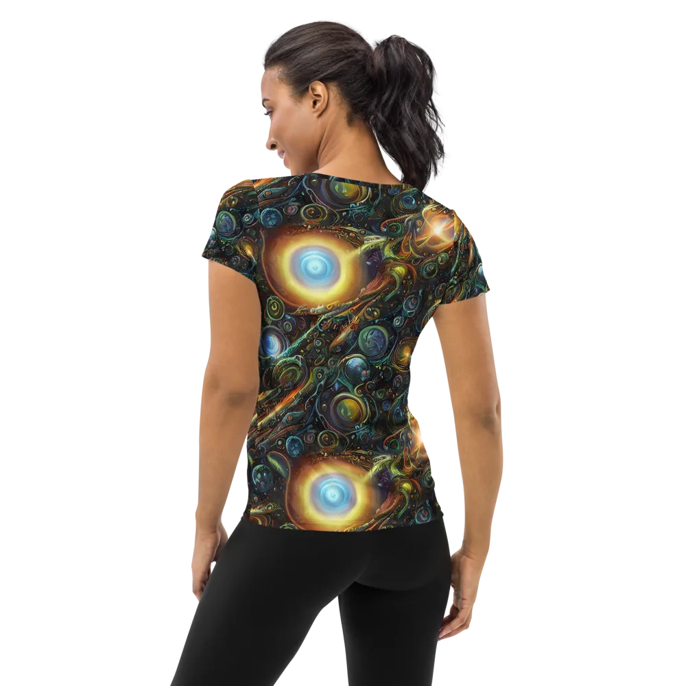 Ferez Vortex on Women's Athletic T-Shirt — Back