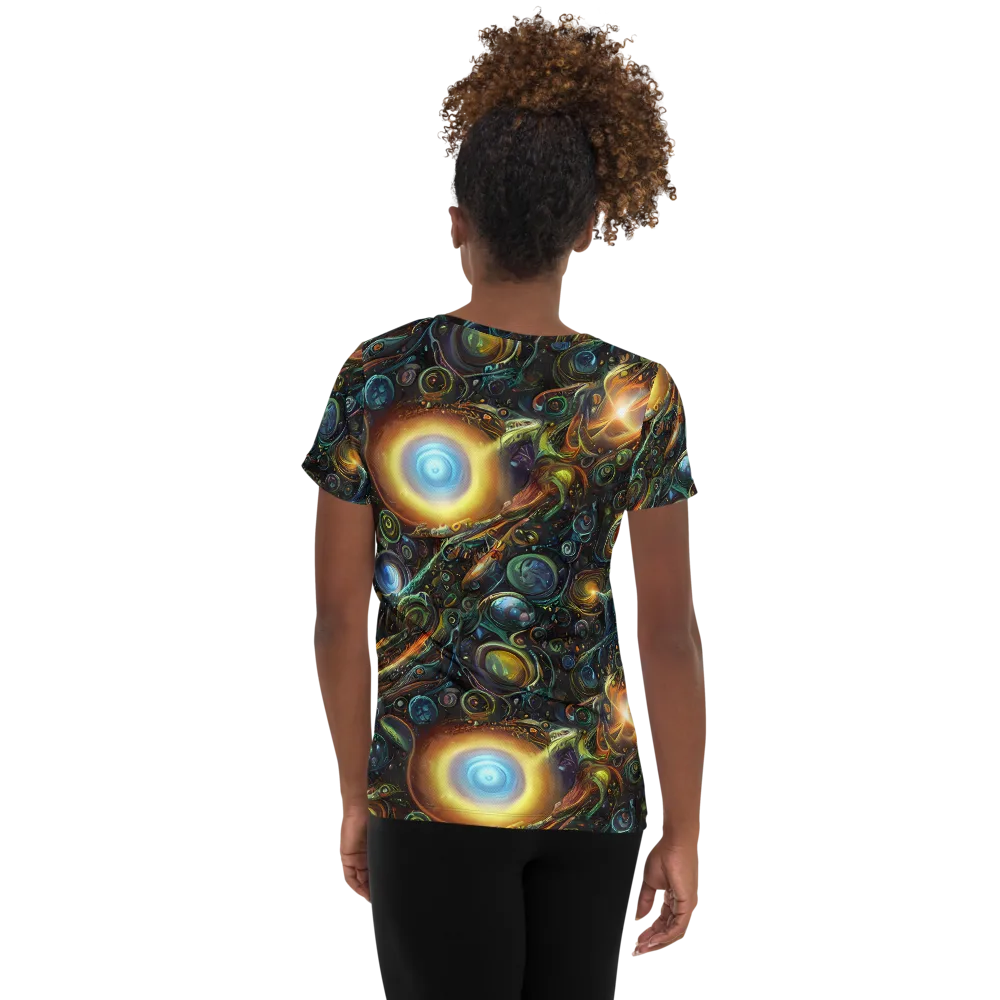 Ferez Vortex on Women's Athletic T-Shirt — Back