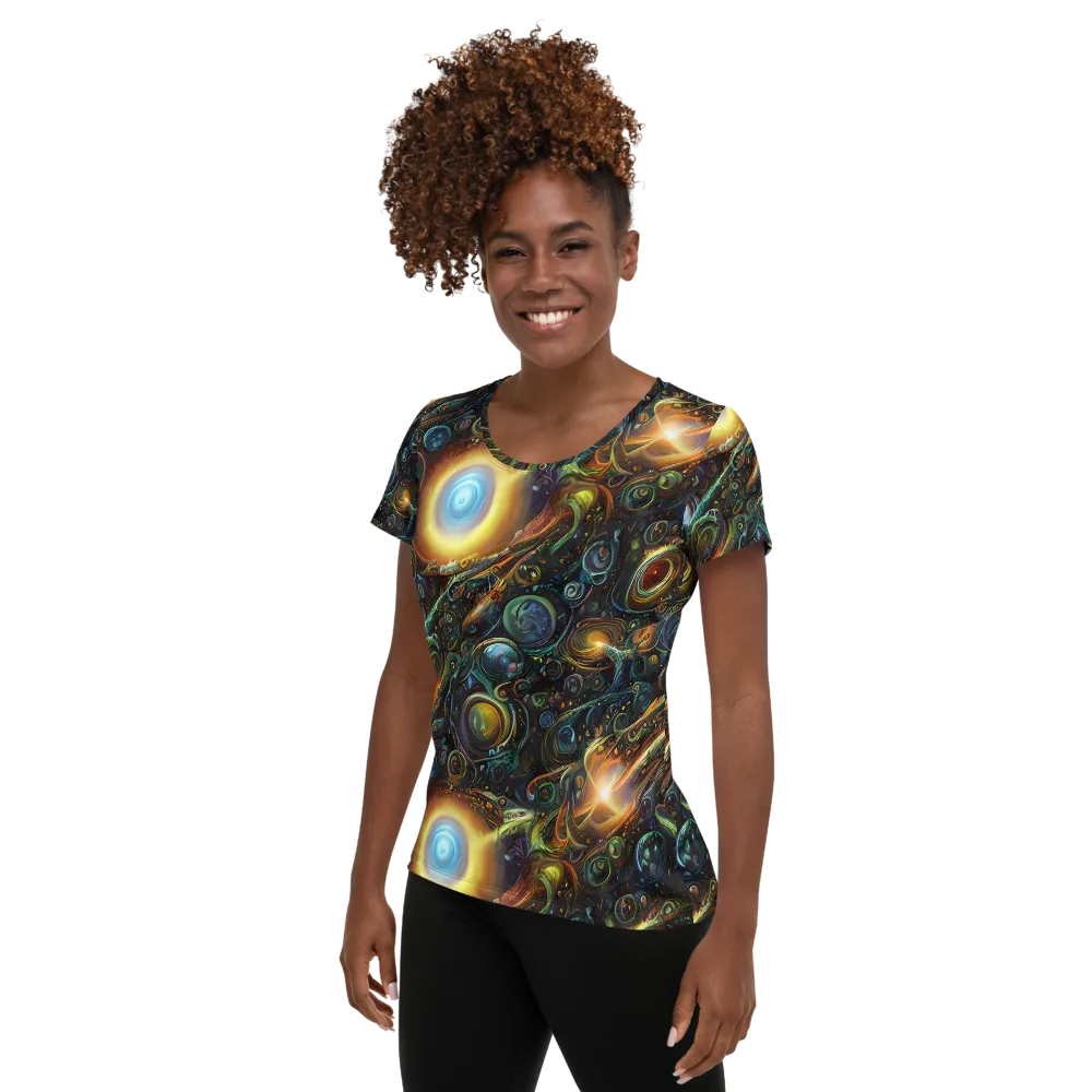 Ferez Vortex on Women's Athletic T-Shirt — Left