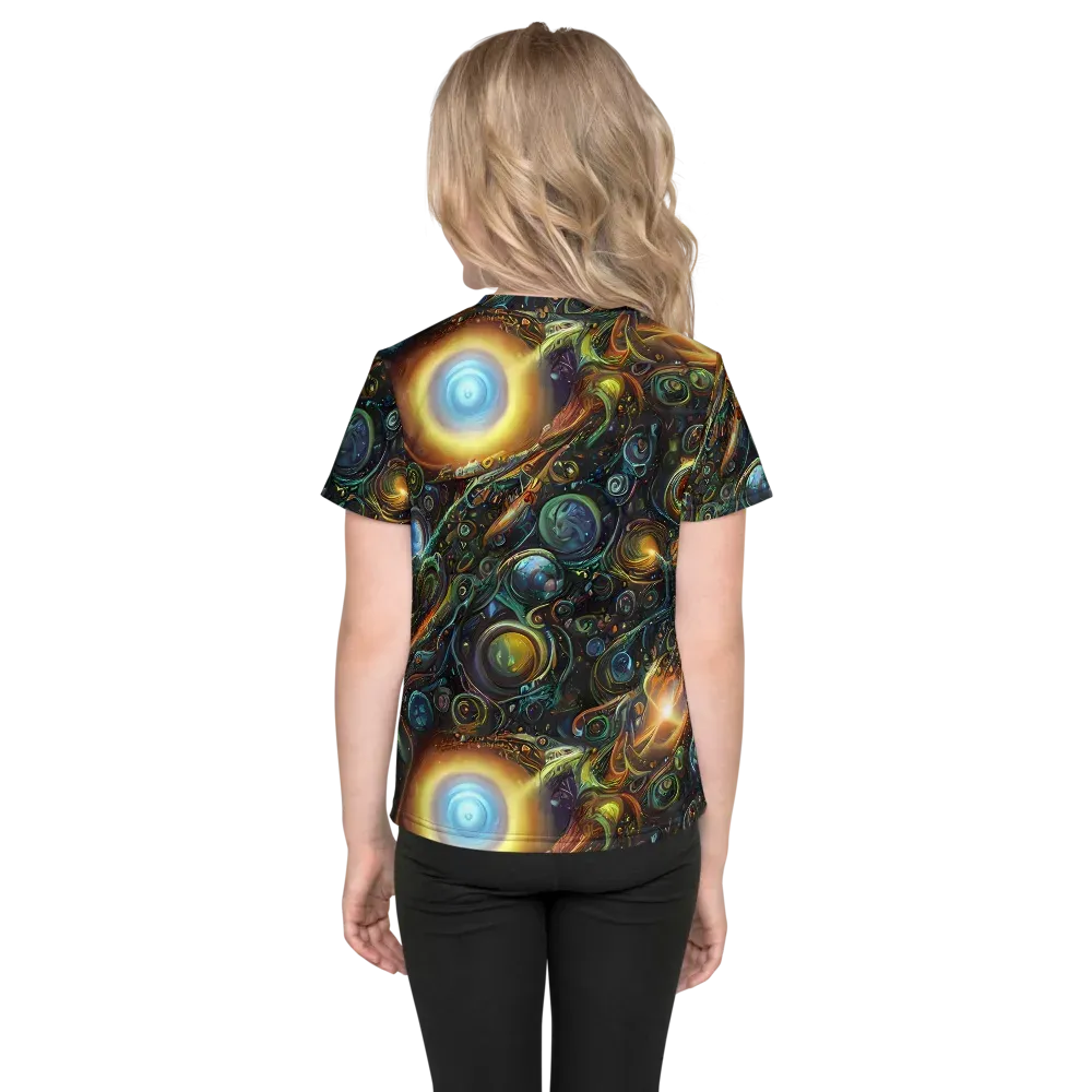 Ferez Vortex on Kids Crew Neck T-Shirt — Back