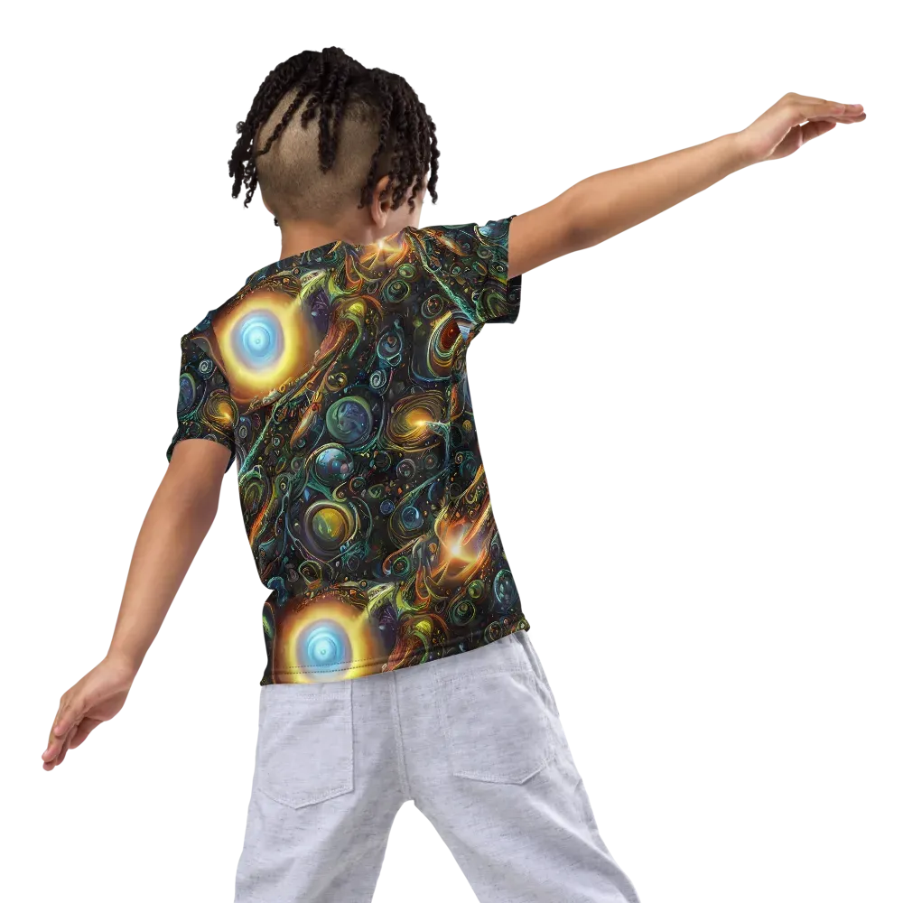 Ferez Vortex on Kids Crew Neck T-Shirt — Back