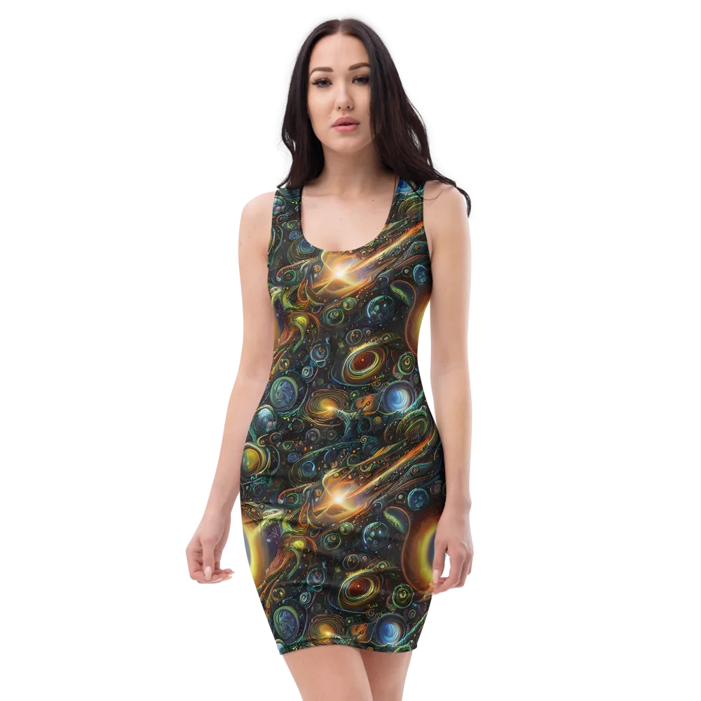 Ferez Vortex on Bodycon Dress — Front