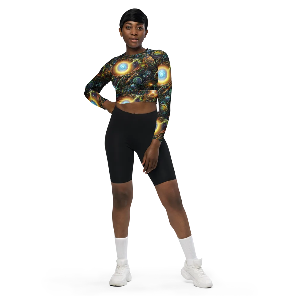 Ferez Vortex on Long Sleeve Crop Top — Front