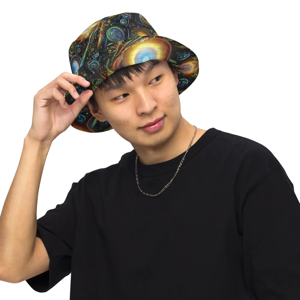 Ferez Vortex on Reversible Bucket Hat — Front Inside