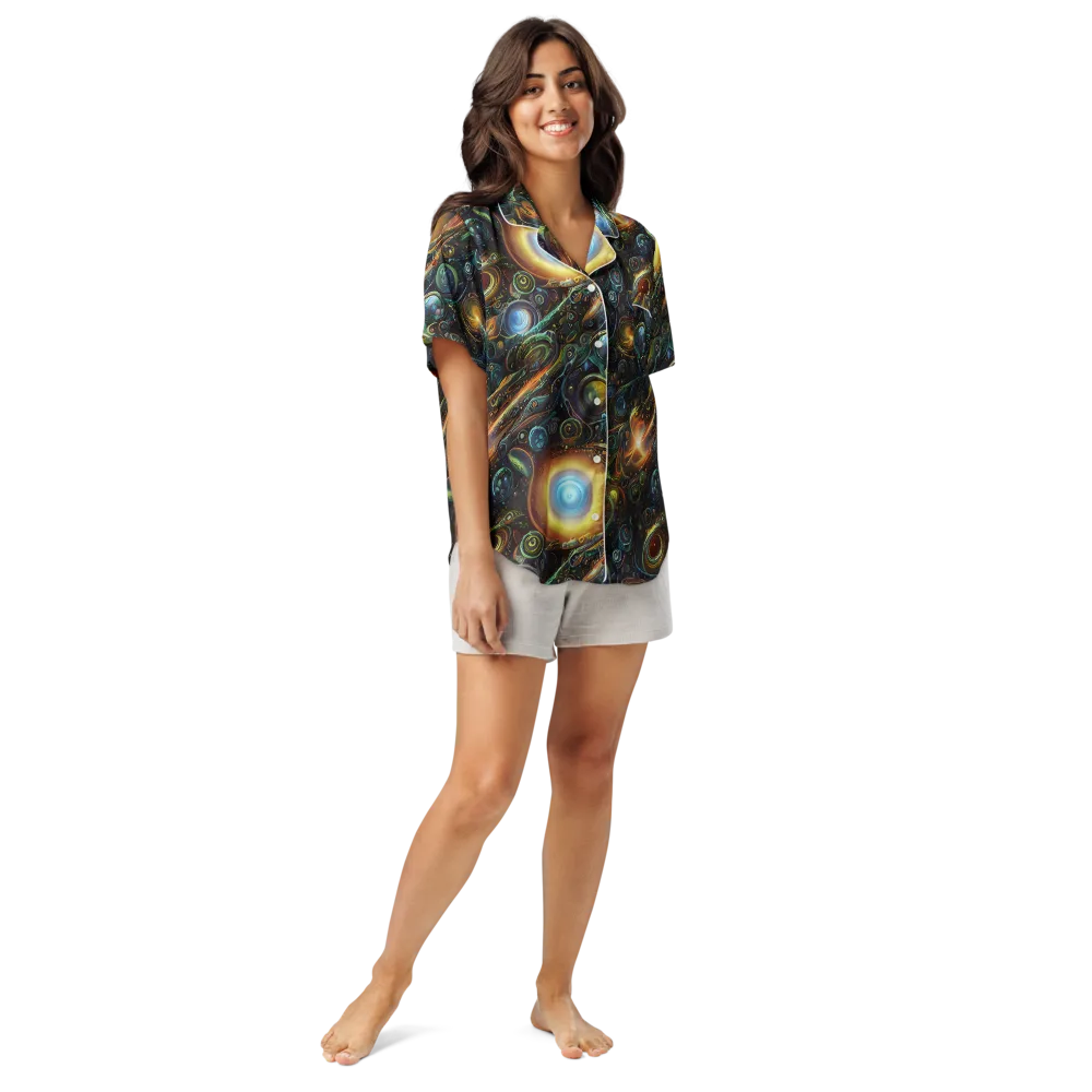 Ferez Vortex on Women's Short Sleeve Pajama Top — Front