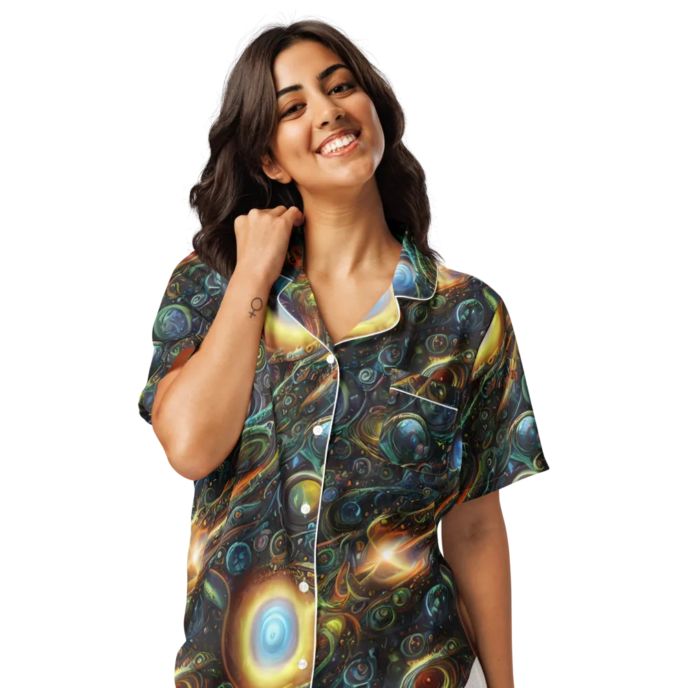 Ferez Vortex on Women's Short Sleeve Pajama Top — Front
