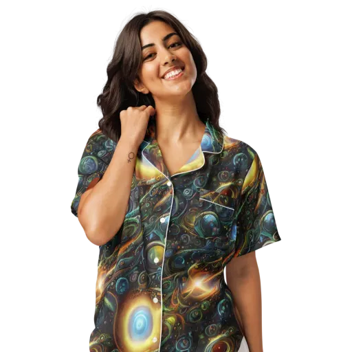Ferez Vortex on a Women's Short Sleeve Pajama Top