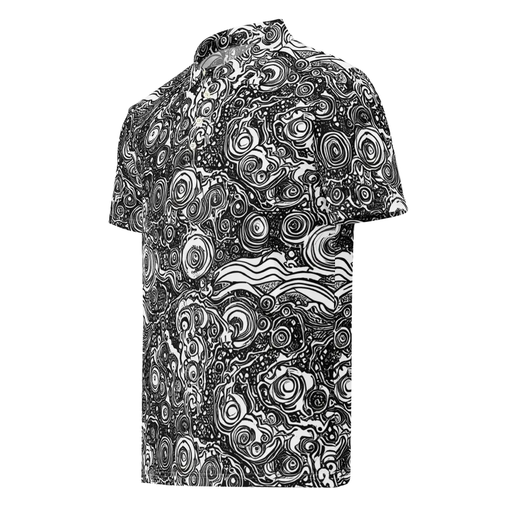 Swirling Stories on Men's Slim Fit Polo Shirt — Left Front