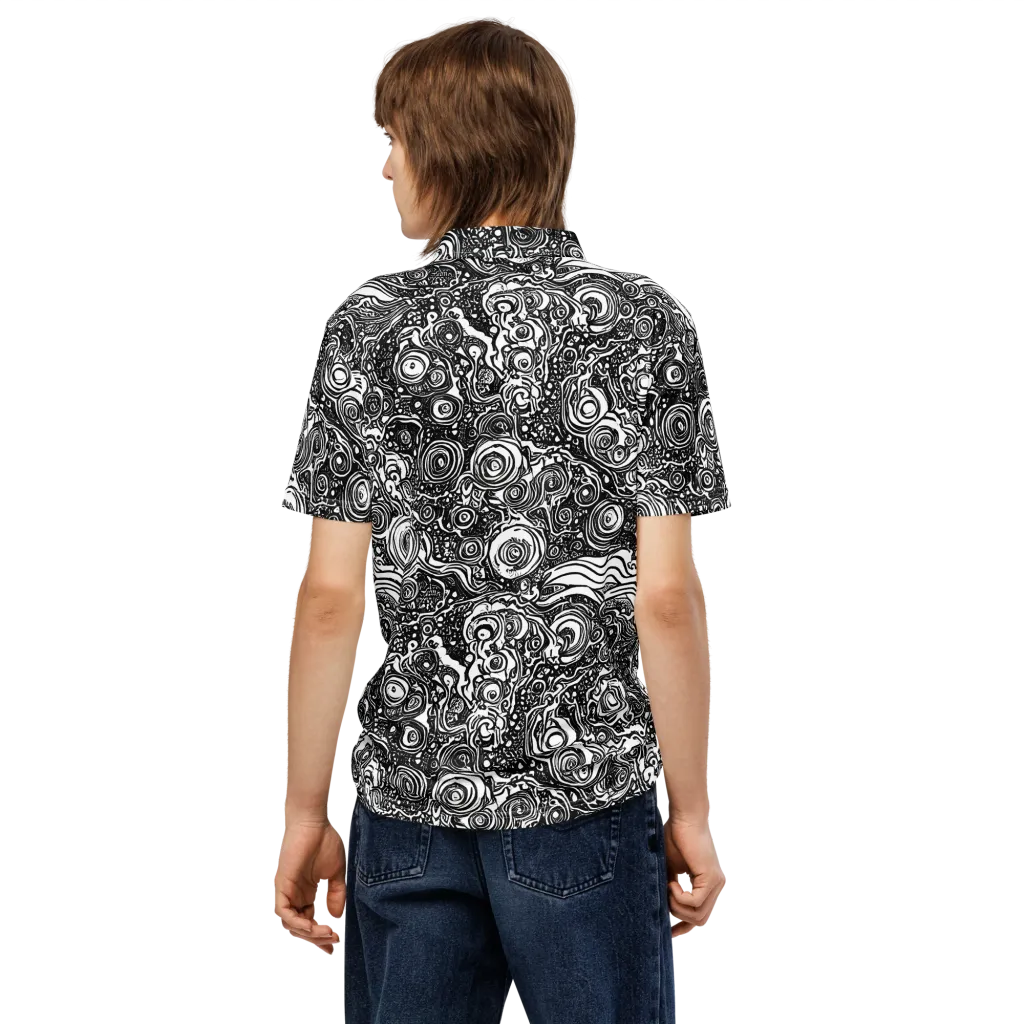 Swirling Stories on Men's Slim Fit Polo Shirt — Back