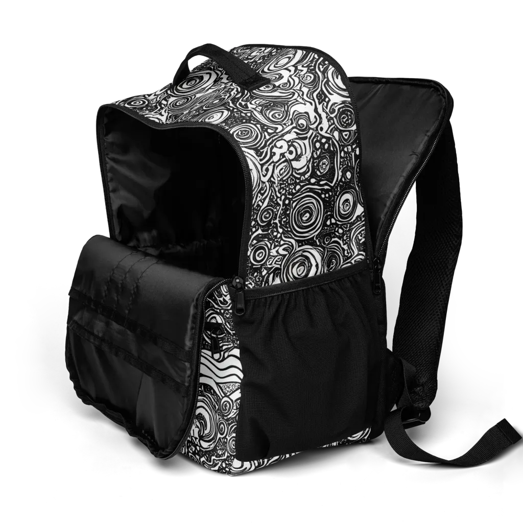 Swirling Stories on Utility Backpack — Product details 2