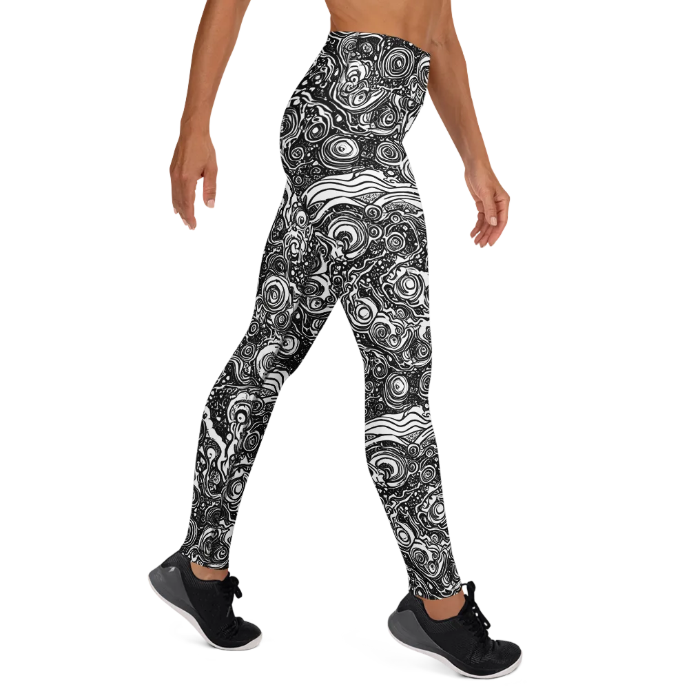 Swirling Stories on Yoga Leggings — Right