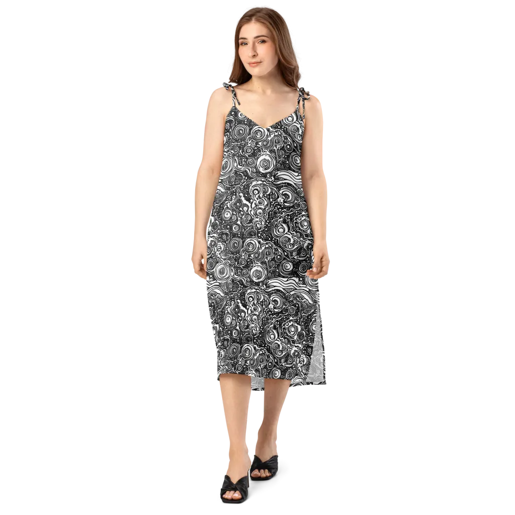Swirling Stories on Slip Dress — Front