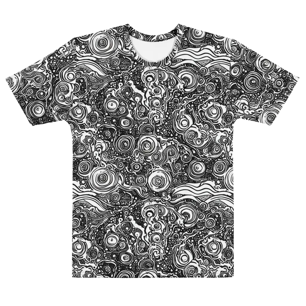 Swirling Stories on Men's Cotton Crew Neck T-Shirt — Front