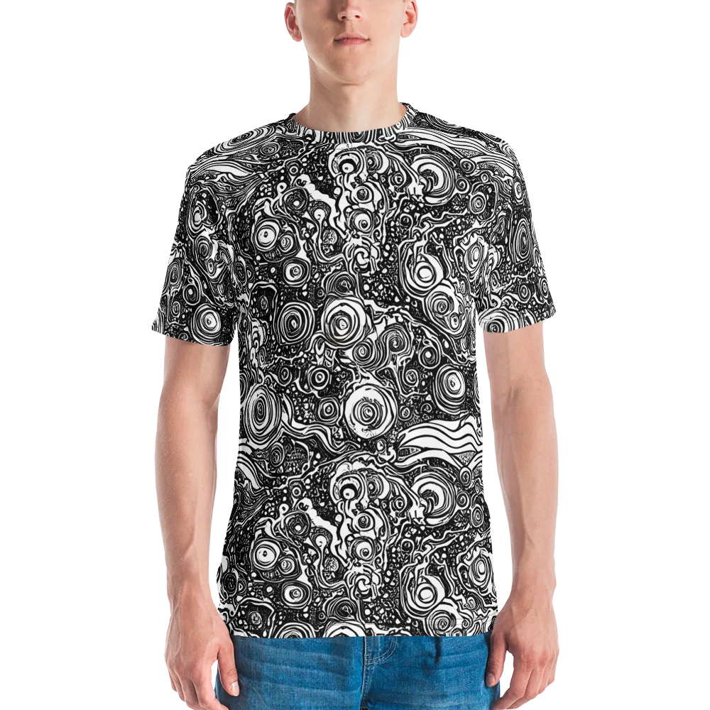 Swirling Stories on Men's Crew Neck T-Shirt — Front