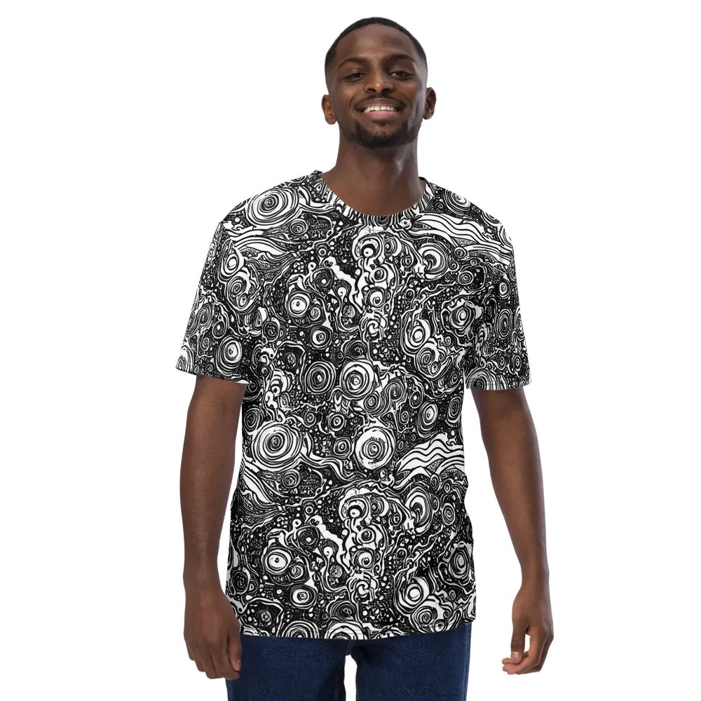 Swirling Stories on Men's Crew Neck T-Shirt — Front