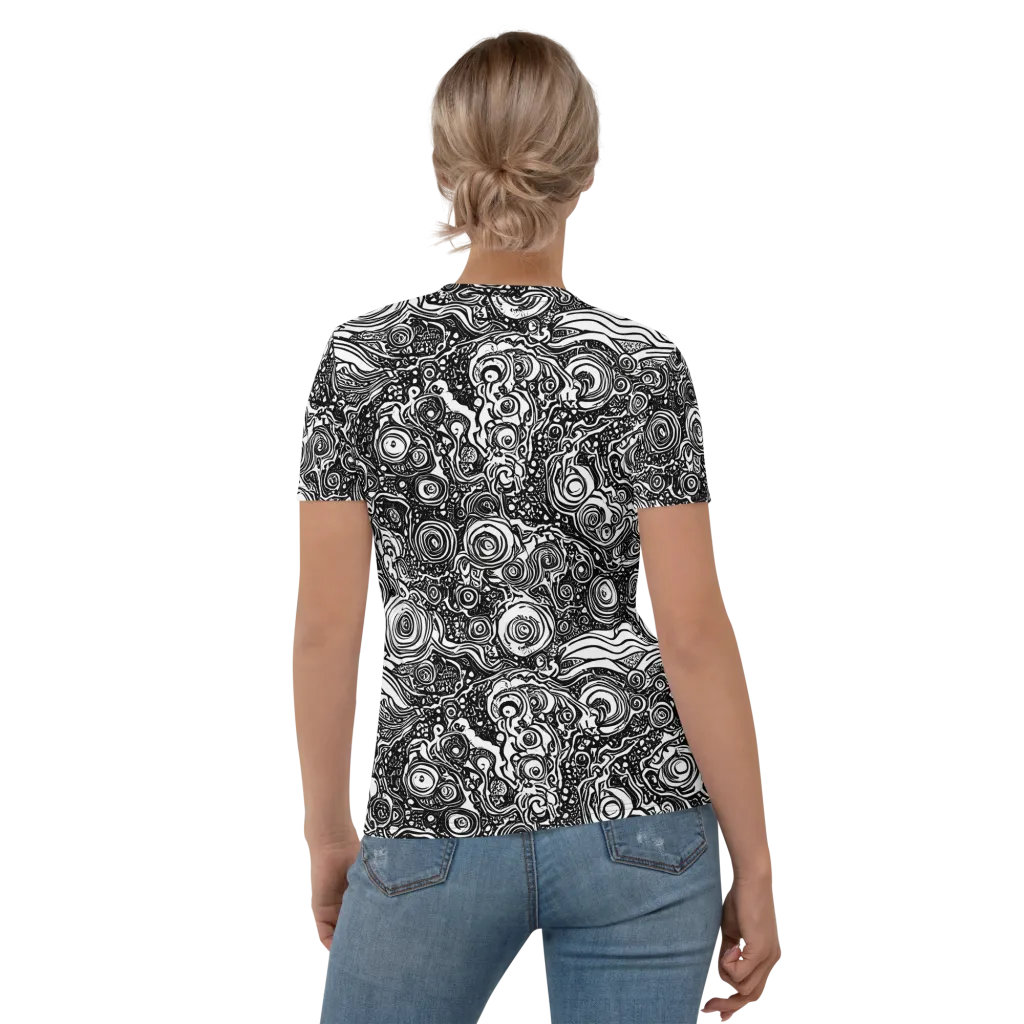 Swirling Stories on Women's Crew Neck T-Shirt — Back