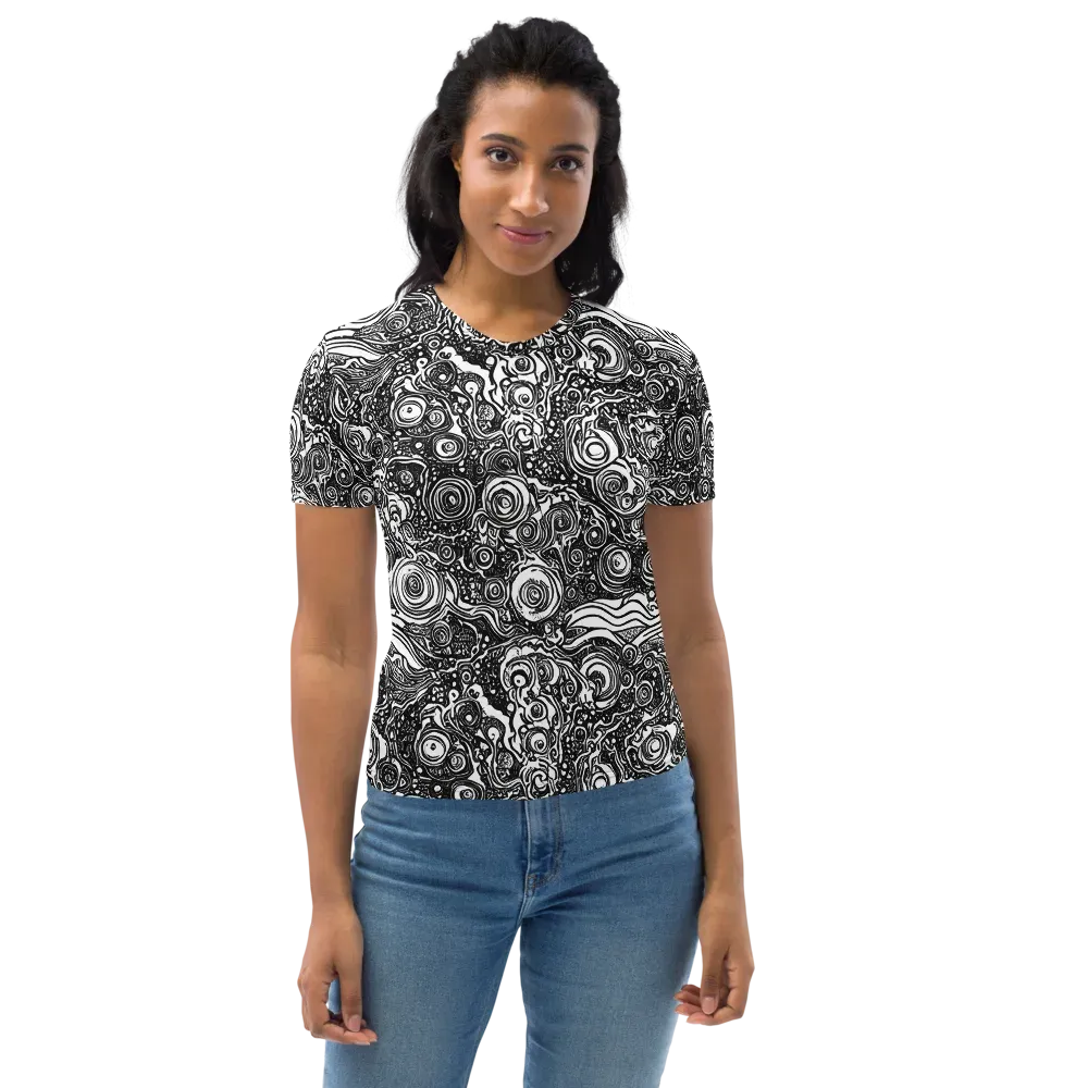 Swirling Stories on Women's Crew Neck T-Shirt — Front
