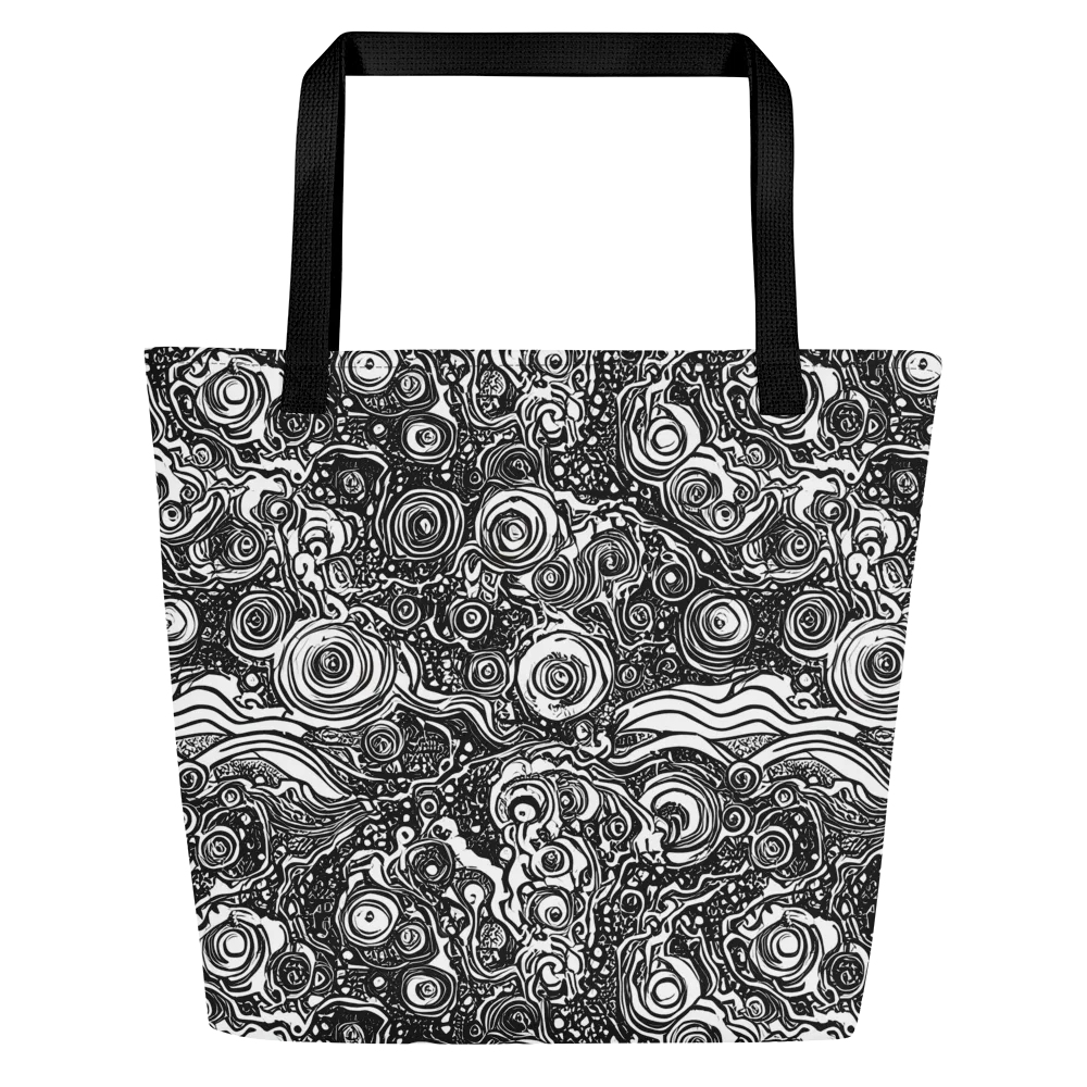 Swirling Stories on Large Tote Bag W/ Pocket — Front