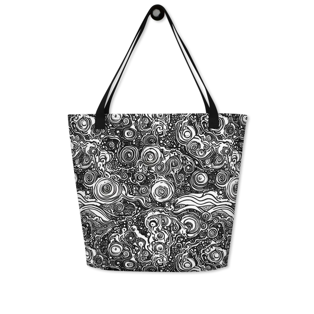 Swirling Stories on Large Tote Bag W/ Pocket — Front