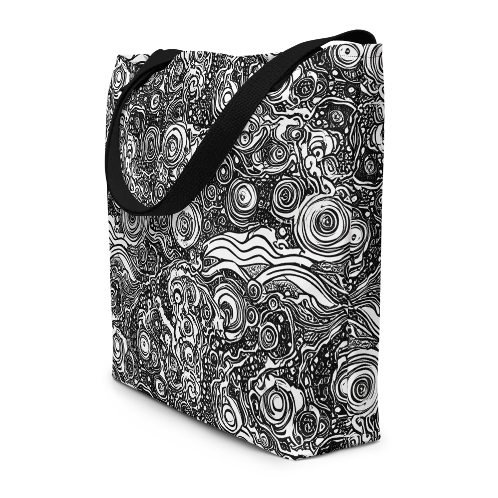 Swirling Stories on Large Tote Bag W/ Pocket — Front