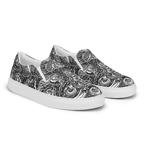Swirling Stories on a Women's Slip-On Canvas Shoes