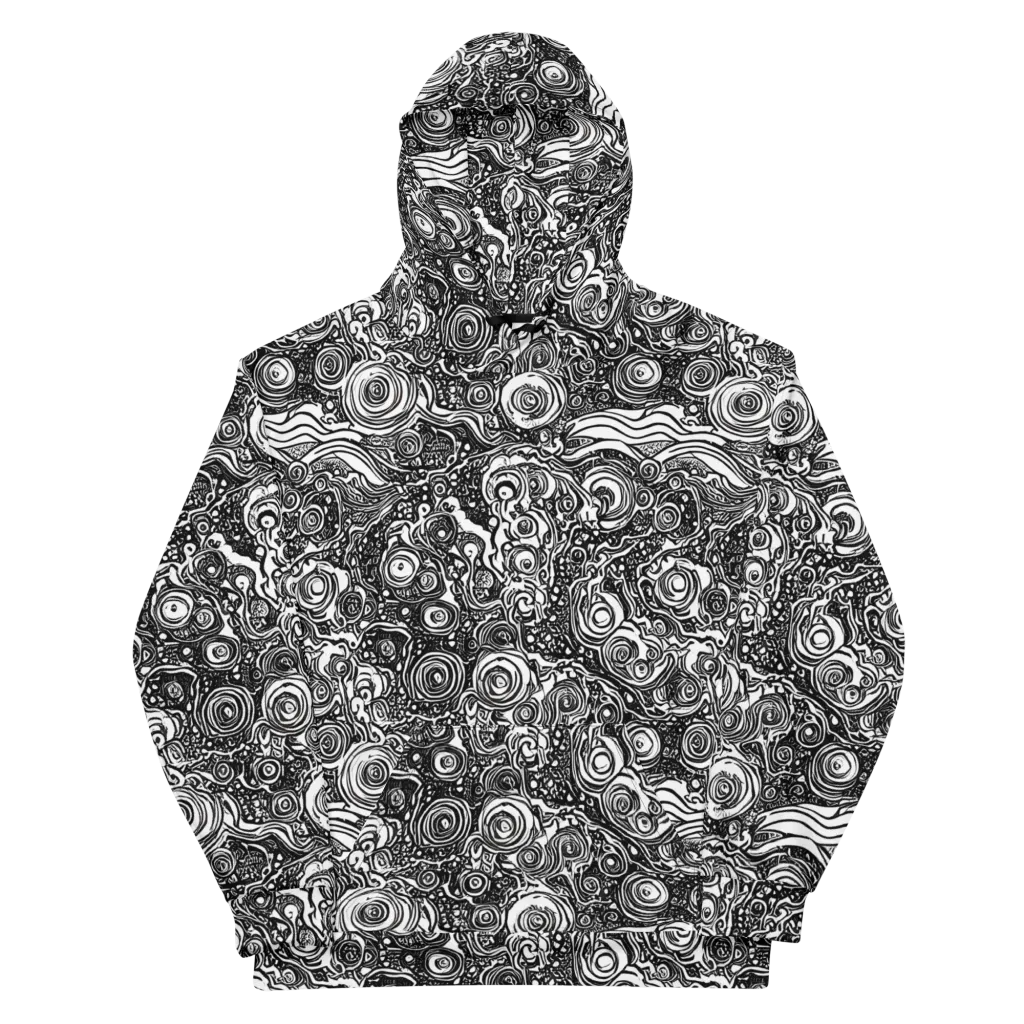 Swirling Stories on Cotton Hoodie — Front