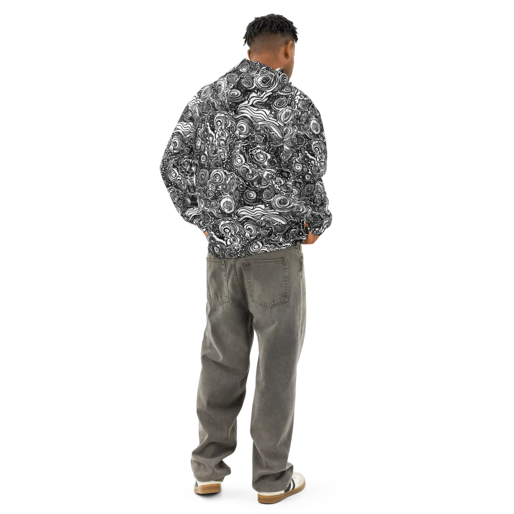 Swirling Stories on Cotton Hoodie — Back