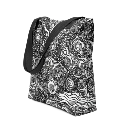 Swirling Stories on a Tote Bag